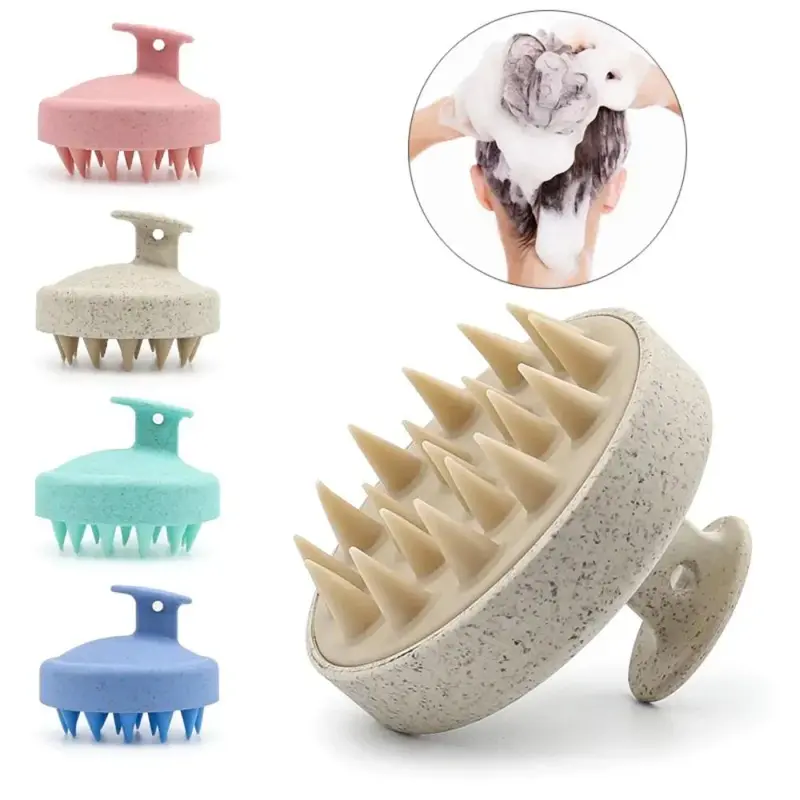 Silicone Shampoo Brush Head Scalp Massage Comb Hair Washing Comb Body Massage Brush Bath Shower Brush Salon Hairdressing Tool 0