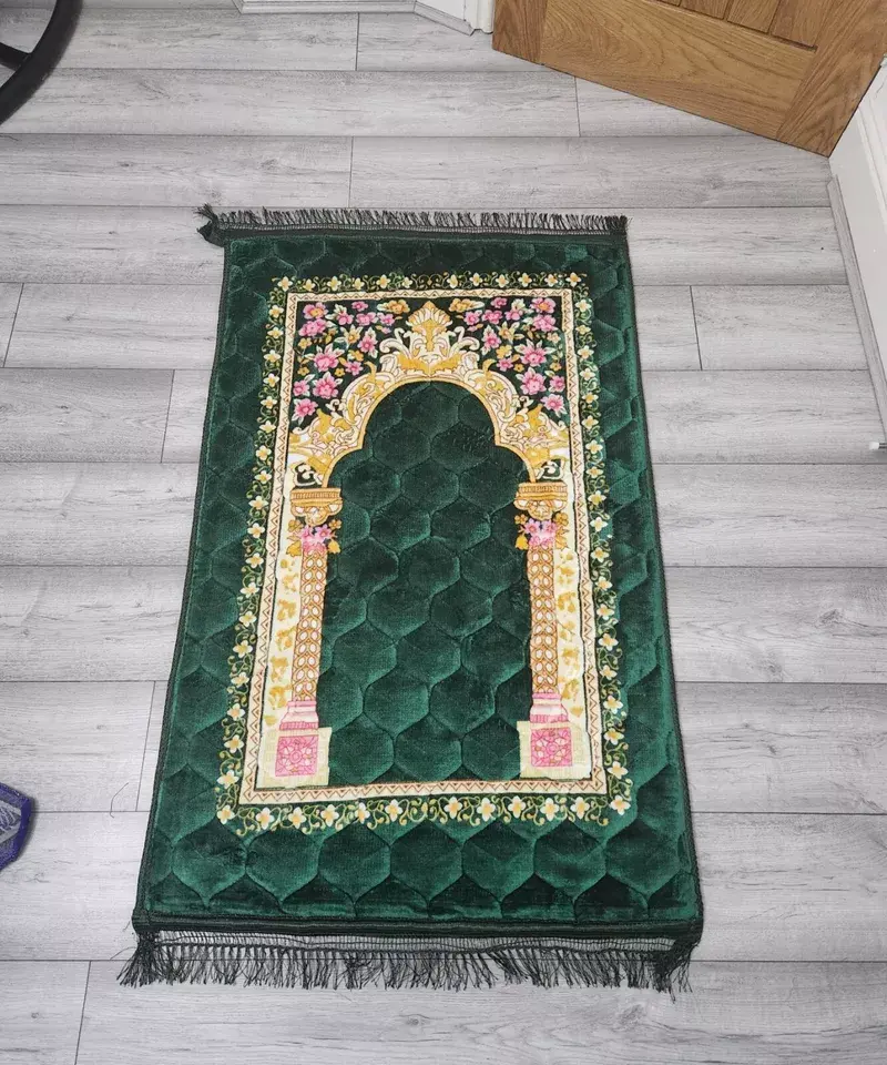Thick Padded Extra Cushioned Prayer Mat Mats Muslim Janamaz Non Slip 80 x 120cm