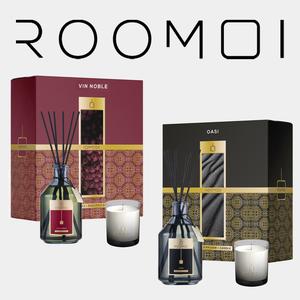 ROOMOI Diffuser & 160g Candle Giftset - Choose Your Scented Aroma - Multiple Sizes