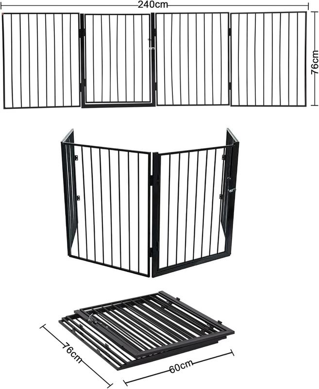 Freestanding/Wall Mountable Panel Safety Gate Nursery Guard Fire Guard Fire Place Screen 2