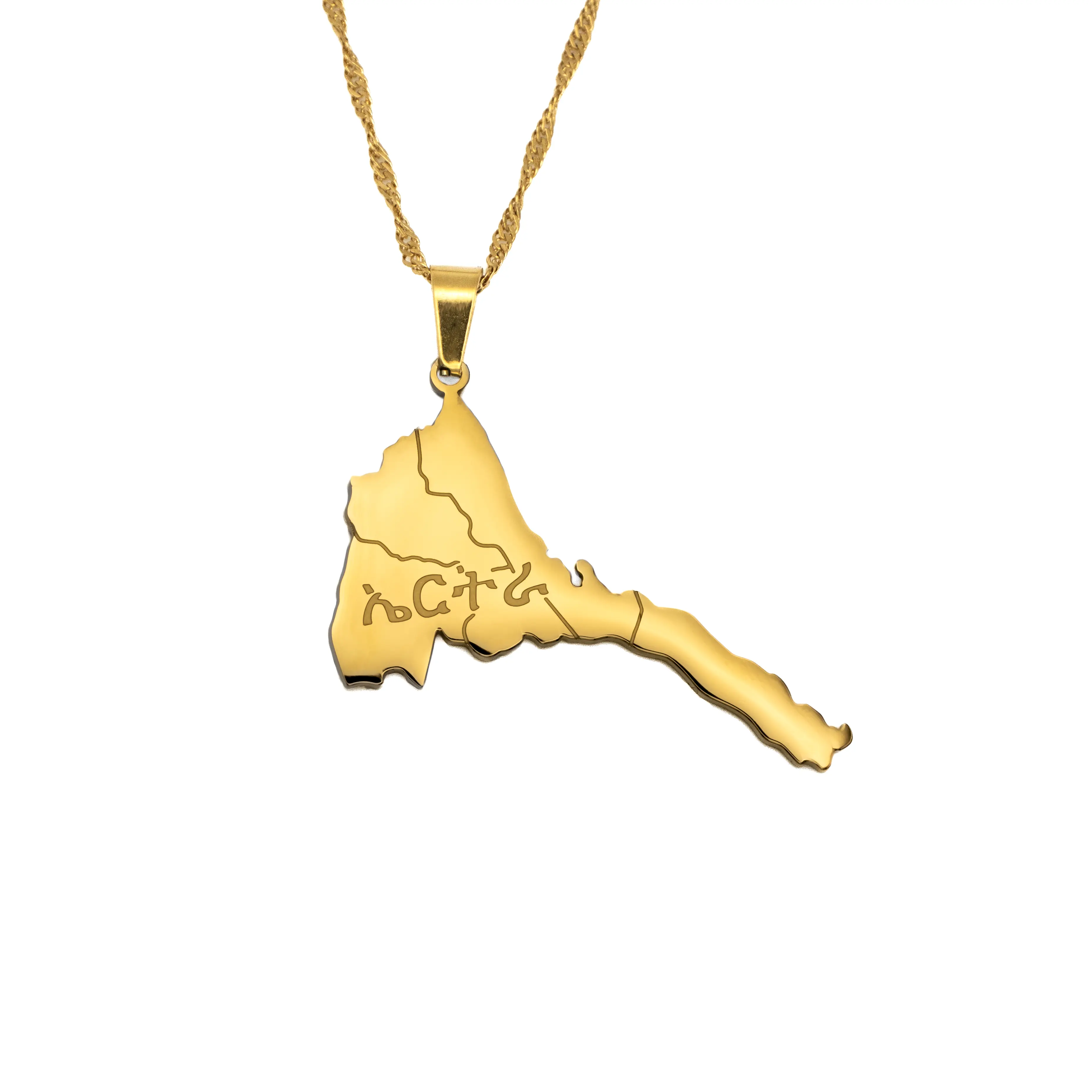 Eritrea Map Necklace