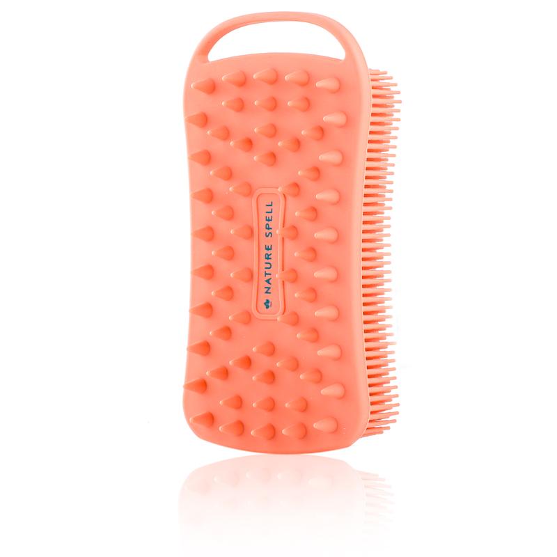 Nature Spell Cleanse & Exfoliate Body Brush - Double Sided Silicone Brush and Scalp Massager for Deep Cleansing and Gentle Exfoliation - Body Care 4