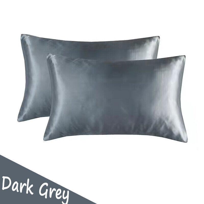 2 Pack Satin Silk Pillowcase For Hair & Skin Pillow Cases Cover Pair 5