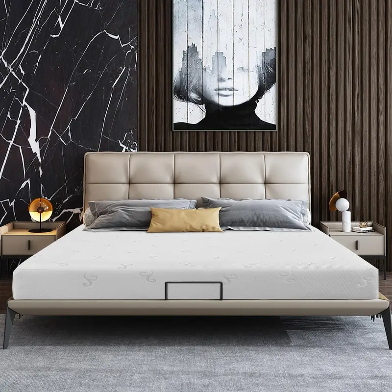 Mattress 6.29 inch/16 cm Memory Foam with Anti Mite Breathable Knitted Removable Zipper Cover Medium Soft 1