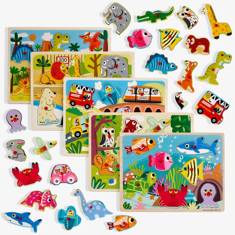Wooden Jigsaw Peg Puzzles 0