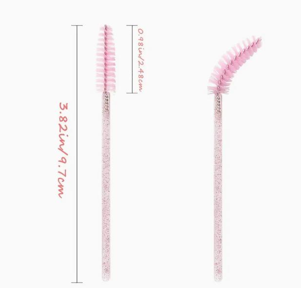 Disposable Eyelash & Eyebrow Brush Tools, 50pcs Glitter Crystal Design Eyelashes Brushes Comb, Daily Makeup Tools, Eyelashes Makeup Tools, Birthday Box for Girl, ThanksGiving Gift, Birthday Gift for her, Best Christmas gift for women 4