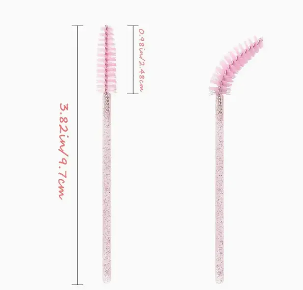Disposable Eyelash & Eyebrow Brush Tools, 50pcs Glitter Crystal Design Eyelashes Brushes Comb, Daily Makeup Tools, Eyelashes Makeup Tools, Birthday Box for Girl, ThanksGiving Gift, Birthday Gift for her, Best Christmas gift for women 4