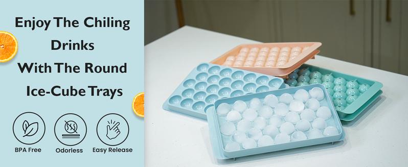 Product Introduction of Round Ice Cube Tray With Lid Ball Maker Sphere Mold For Freezer Mould For Chilling Cocktail Whiskey Coffee Kitchen Plastic Utensils 1