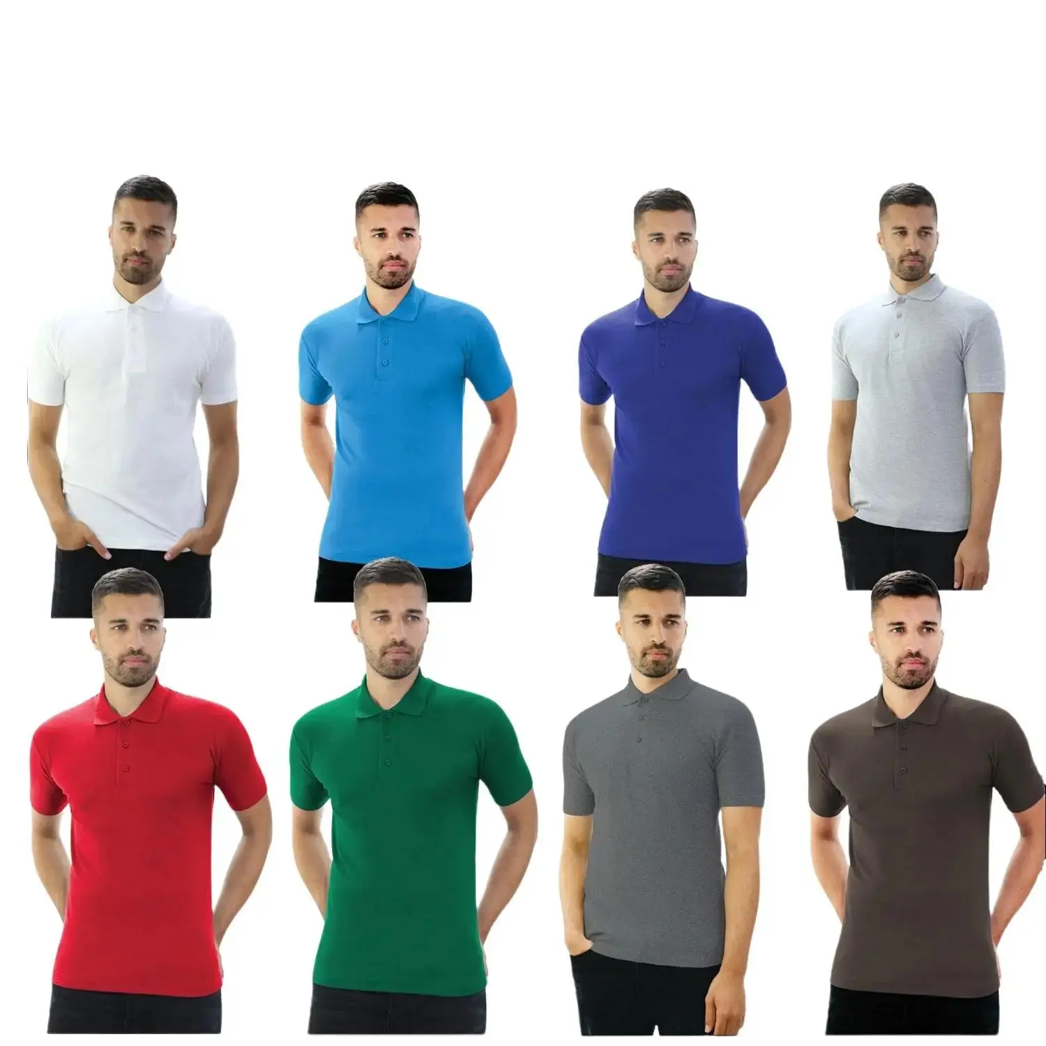 LE11 Mens Polo Polycotton Classic Shirt Casual Plain Breathable Premium Quality Top
