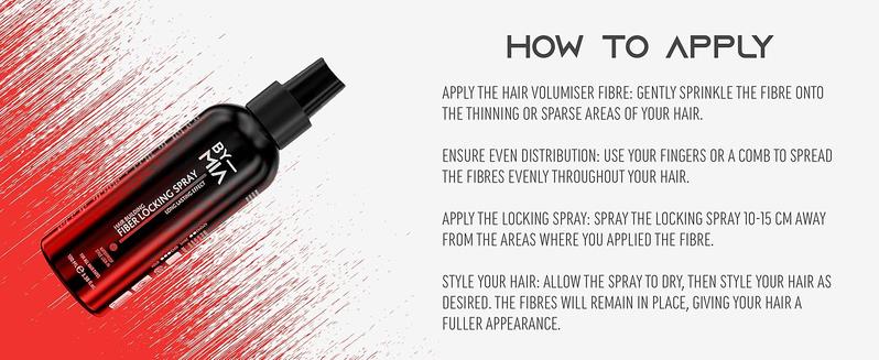 Product Introduction of BY MIA Hair Building Fiber Locking Spray 100ml | Hair Building | Long Lasting Effect | Waterproof | Style Lock-in | For All Hair Types | Ultra Hold 15