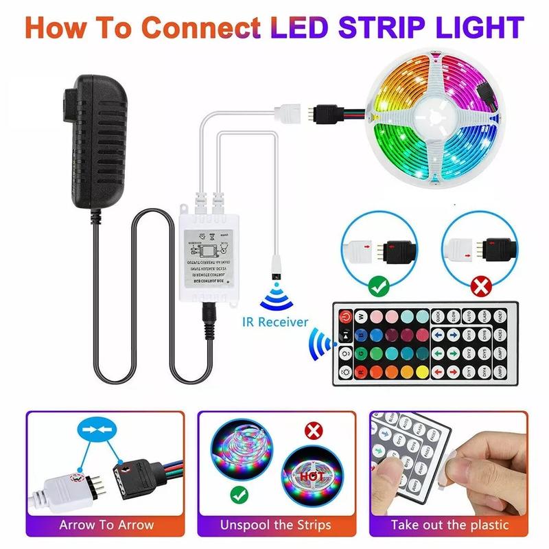 LED Strip RGB Lights 5050 Colour Changing Tape Cabinet Kitchen Lighting UK- 5-30M 7