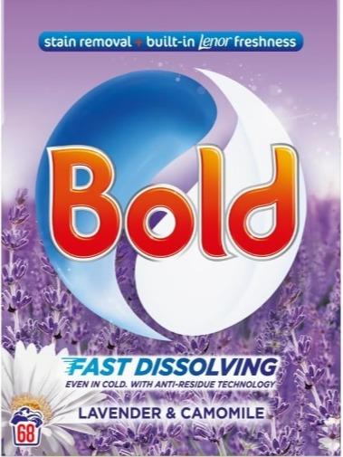 Bold 2in1 Washing Powder Lavender And Camomile 68 Washes 3.4kg Box Fragrance Household Cleaning Perfume Scented 1