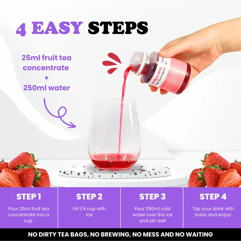 Popping Boba for Bubble Tea | Cherry (serves 5) Ready to Eat, Vegan Friendly, Add to Sparkling Drinks or Desserts 1
