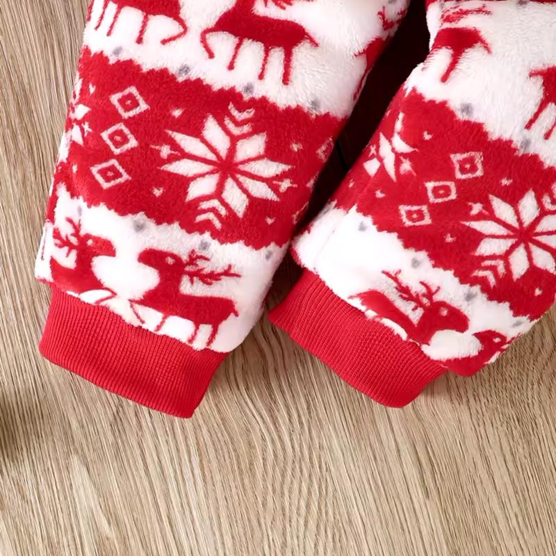 Christmas Print 3 Pcs Sleepwear, Warm Soft Comfortable Pajamas for kids, Best Christmas Gift 5