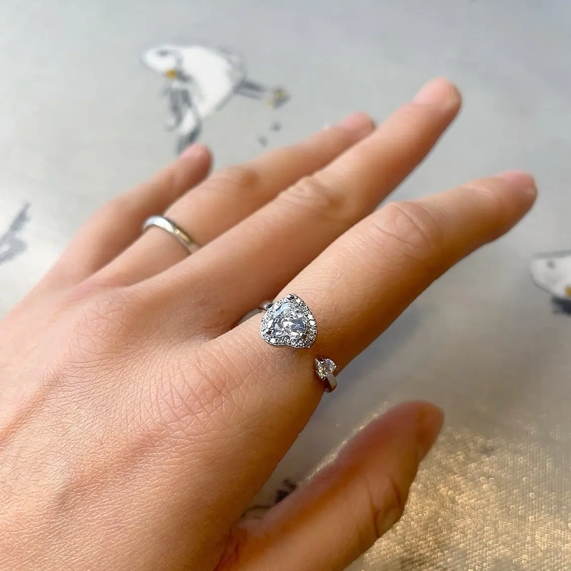 925 Silver Anxiety Ring/Spinning Ring/Fidget Ring/Gift Ring/Introvert/Friend/Birthday/Jewellery/Mindfulness/Meditation Ring/little heart- Anniversary/ Birthday/ Valentine’s Day/ Engagement/ Daily