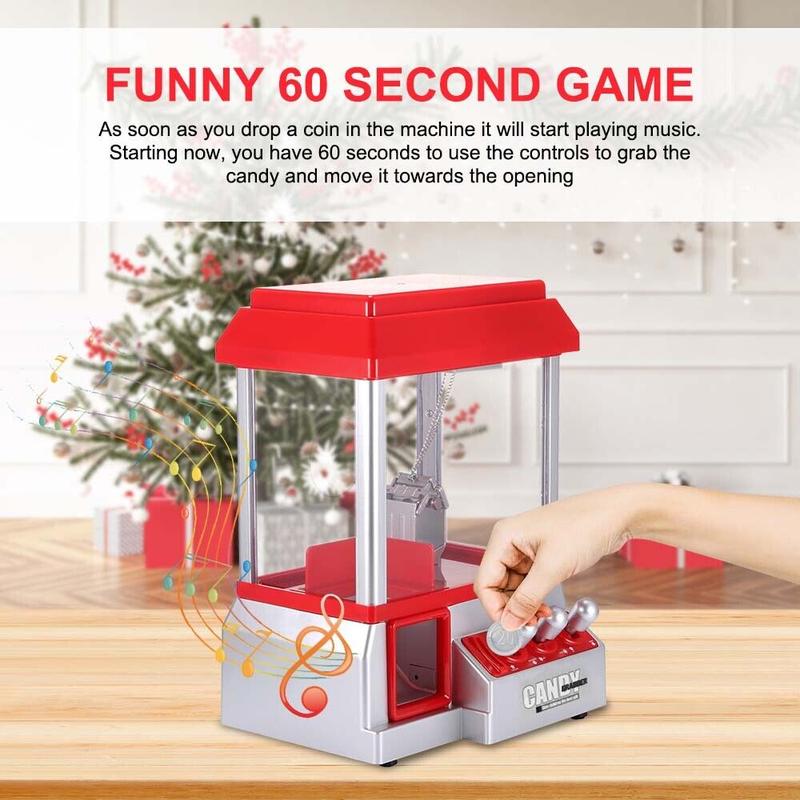 Arcade Candy Grabber Machine Toy Claw Game for Kids - Red 4