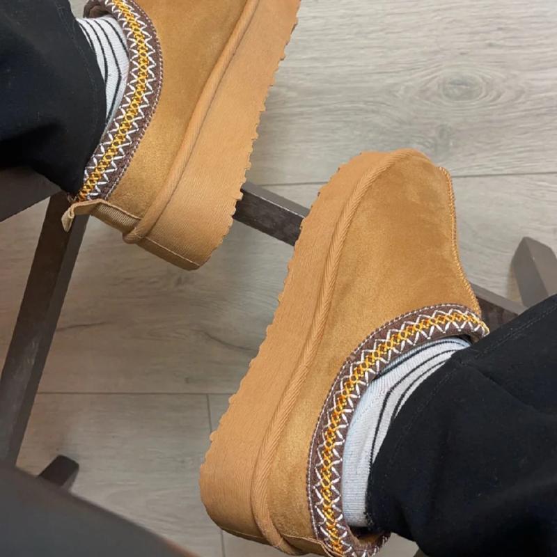 Women Flat Round Toe Faux Sued And Fur Line Mule Slippers Winter Footwear Size UK 3-8 Comfort Walking Shoes Girl Shoe Nail Active Valentine Gift For Her Valentine Gift Valentine Sale Valentine Day Shoes Suede Slide outdoor slippers 4