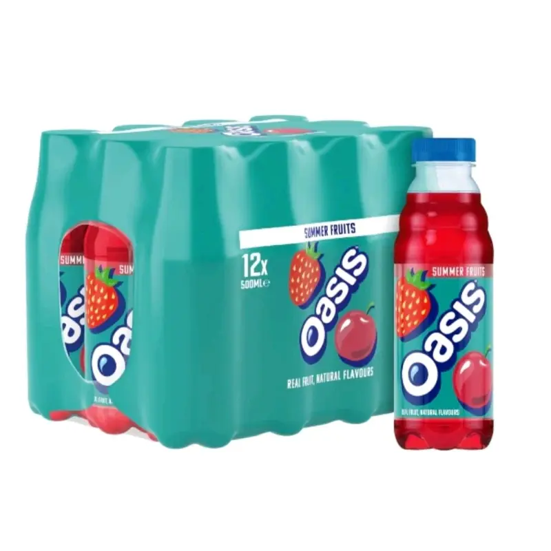 Oasis Summer Fruits - 12 x 500ml Bottles - Juice Beverage Drink - LONG DATE 0