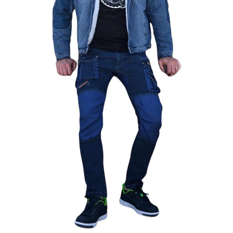 Mens Slim Fit Stretch Heavy Duty Work Jeans With Knee Pad Pockets Denim Multi Pockets Combat Cargo Trousers 4