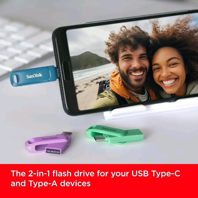 SanDisk 128GB Ultra Dual Drive Go USB Type-C Flash Drive, up to 400 MB/s, with reversible USB Type-C and USB Type-A connectors, for smartphones, tablets, Macs and computers, Black 5