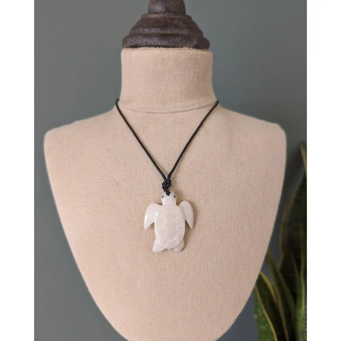 TURTLE — Handmade Tagua Pendant Necklace