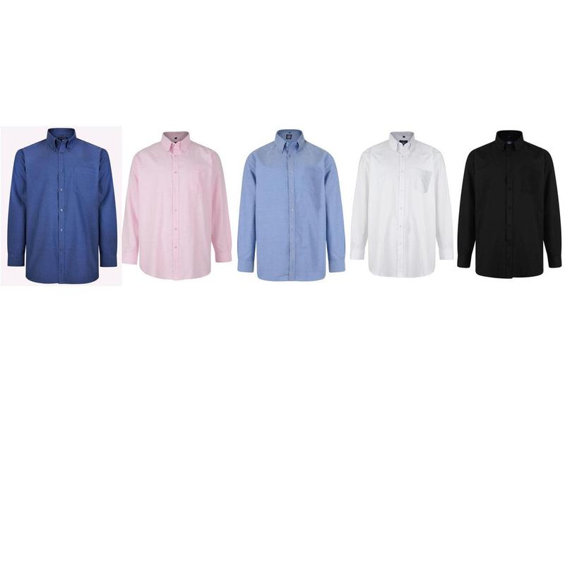 KAM Men's Plus Size L/S Oxford Shirt (664A) Size 2XL-8XL  5 Colours Cotton Menswear 0
