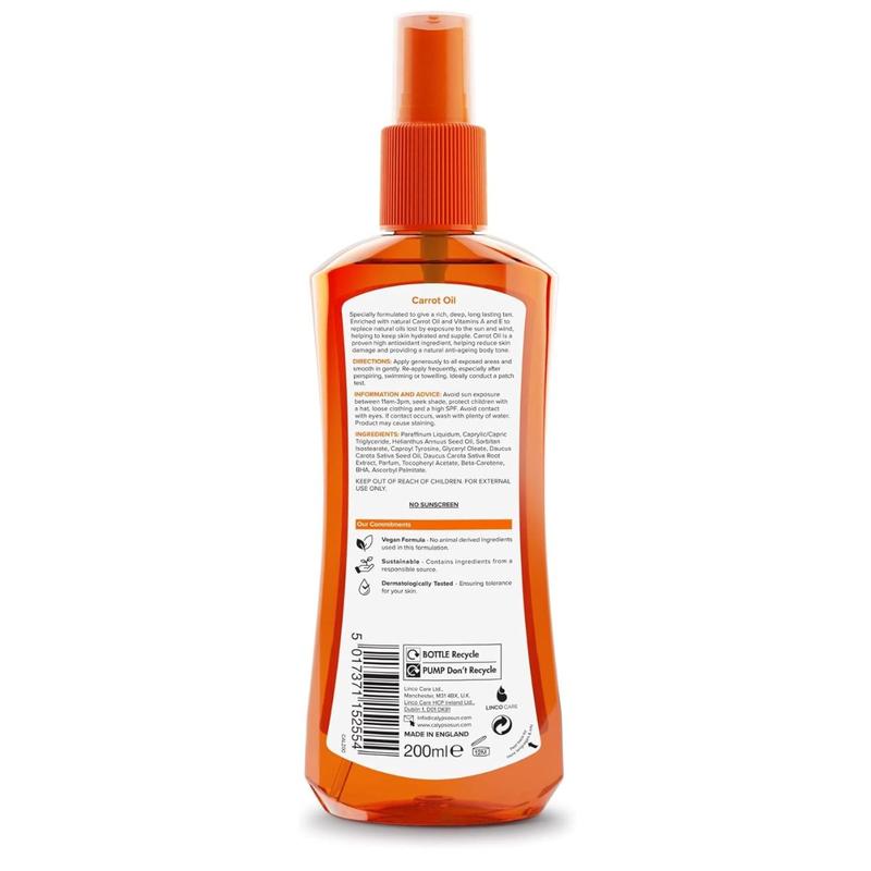 Calypso Original Carrot Oil | No SPF | Accelerates tanning | No Self tan | 200ml 4