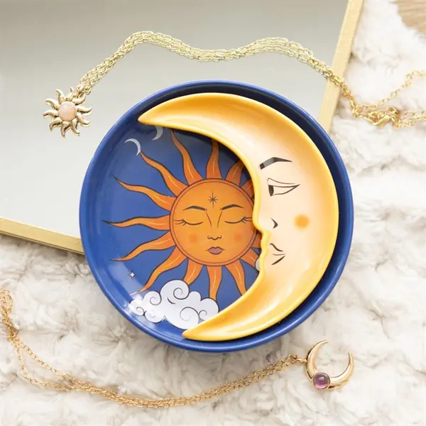Sun and Moon Celestial Stacking Trinket Dish Small Plates 3