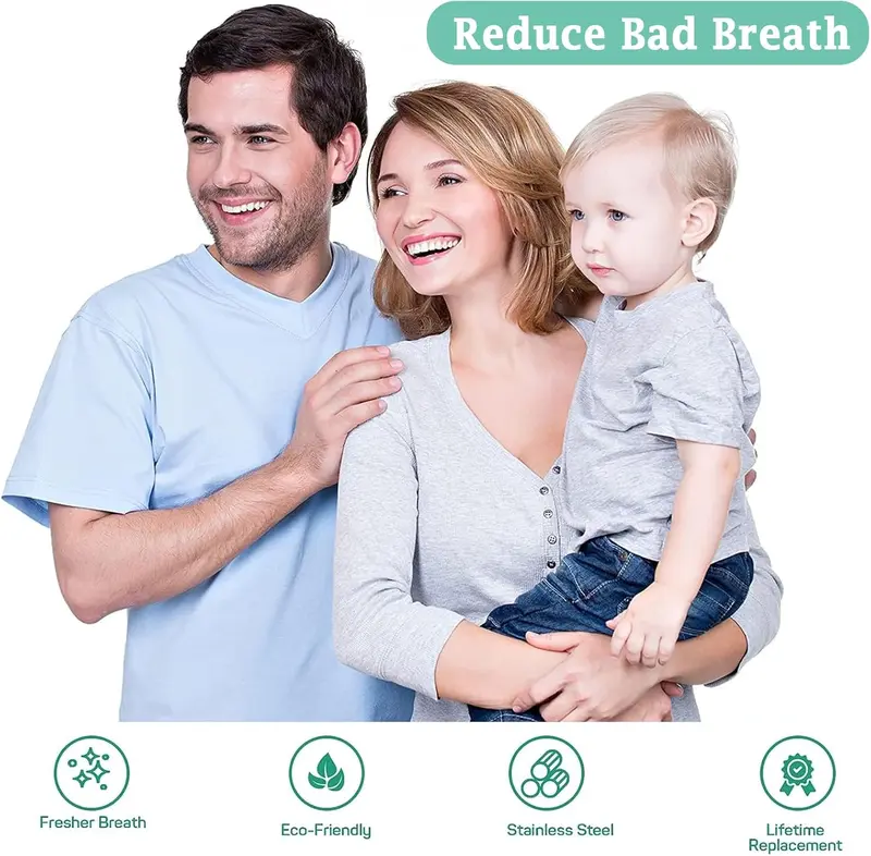 Tongue Scraper, Tongue Scraper Metal Brush, Stainless Steel Tongue Scraper Dental Care Tongue Cleaner, Gentle On Tongue, Mouth Fresher, Oral Care Kits, Portable Tongue Cleaners, Banishes Bad Breath, Oral Hygiener, Tongue Cleaning Tools,  Gift Ideas 2025 7