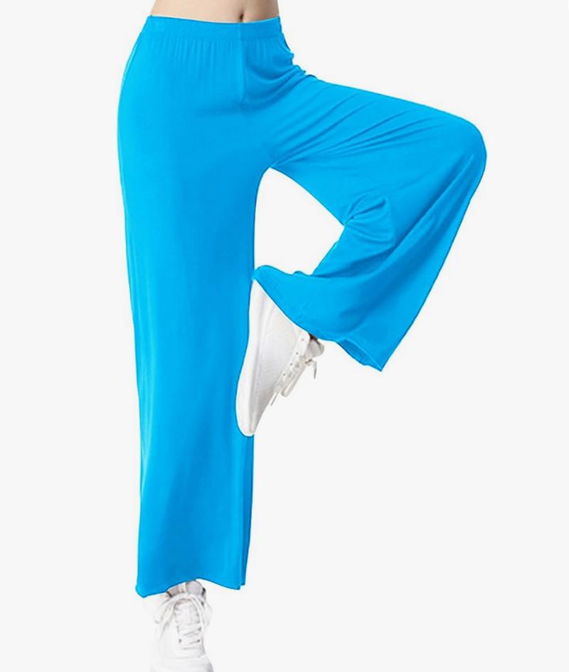 Product Introduction of Fashion luva Women Wide Leg Trousers Elastic High Waist Palazzo Plus Size Pants Ladies Casual Tummy Control Flared Yoga Pants Solid Stretchy Loose Bell Bottoms Sports Fitness Workout Office Bootcut Pants Womenswear Underwear Comfort Basic 9