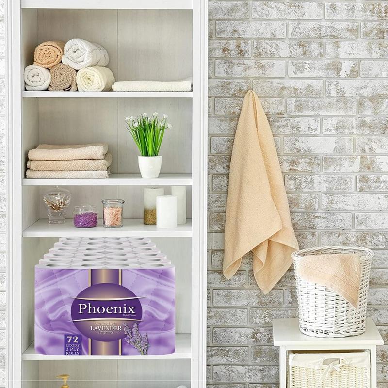 72 Toilet Rolls Lavender Fragranced 3 Ply 4
