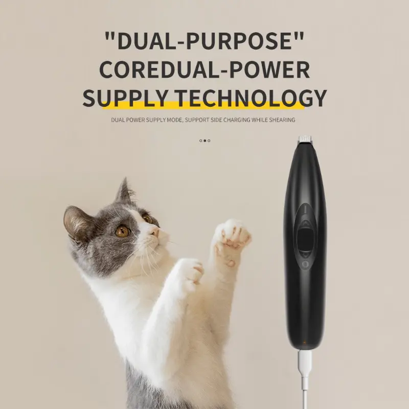 1pc Professional Pet Hair Trimmer And Nail Grooming Tool For Cats And Dogs - Quiet And Safe Clippers For Precise Cuts And Comfortable Grooming 2