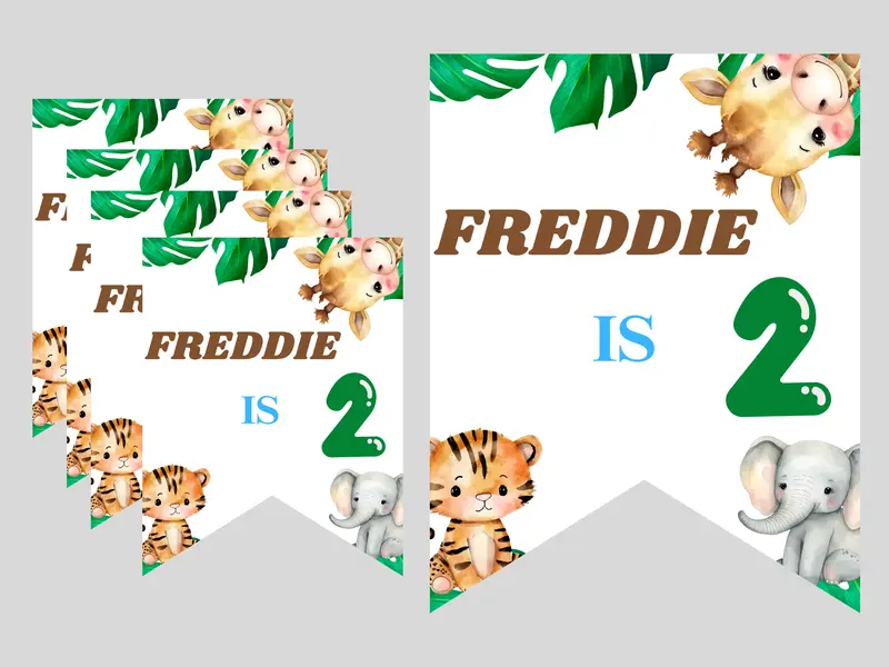 Safari Birthday Banners 0