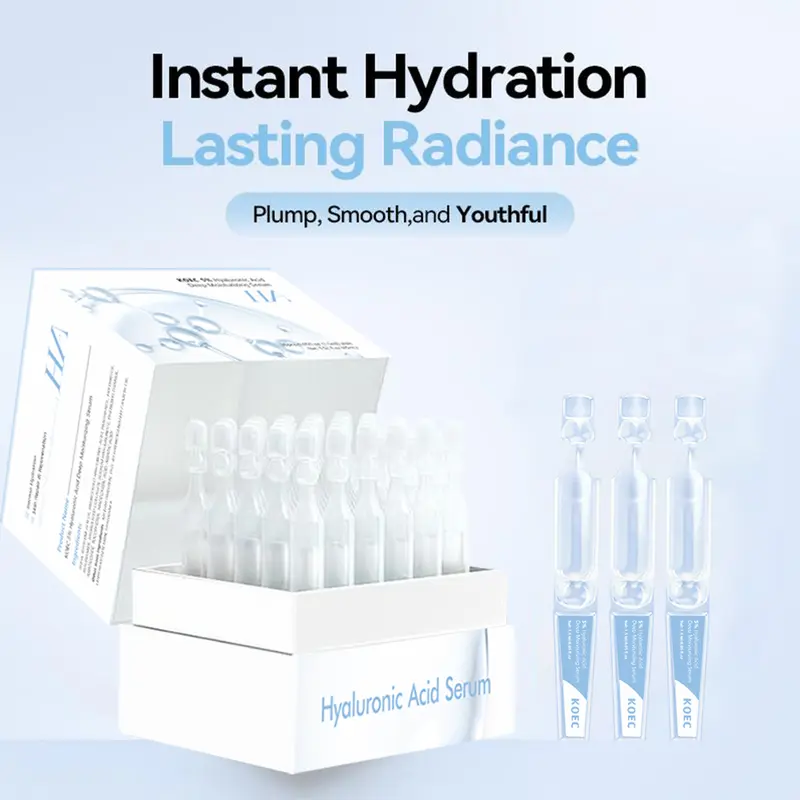 Ultra Hydrating Serum -Vegan | 5% Hyaluronic Acid Glass Skin Single-Use Vials Skincare Comfort 5
