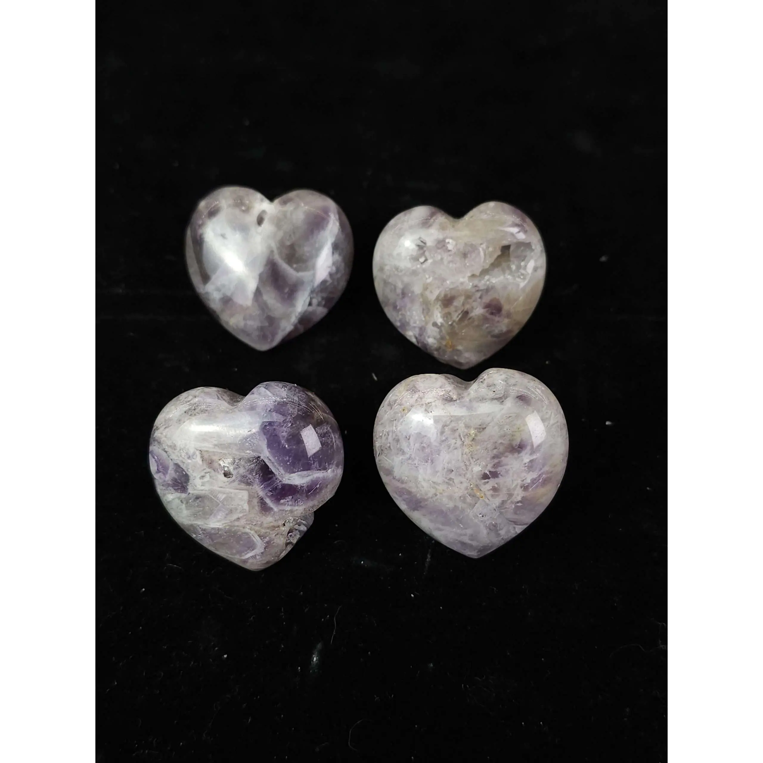 Amethyst Polished Heart Carving - 3cm