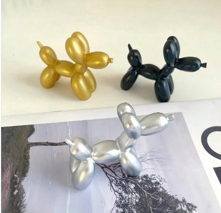 "1pc Handmade Resin Balloon Dog Statue Ornament | Cute White Animal Sculpture for Home Decoration | Perfect for Valentine's Day & Birthday Gifts" Minimalist Minimalist 4