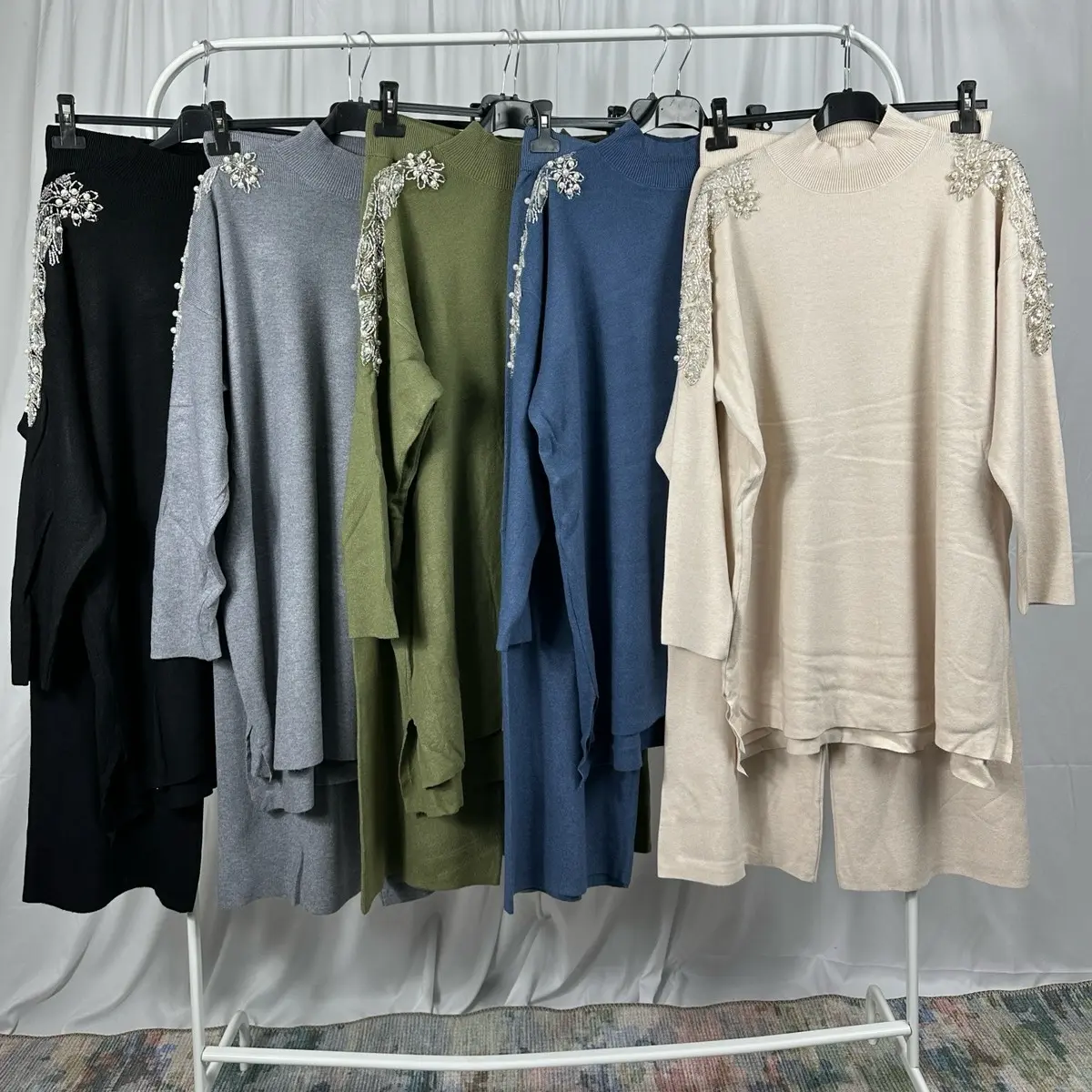 Women's Casual Embellished Shoulder Co-ord Set - Womenswear