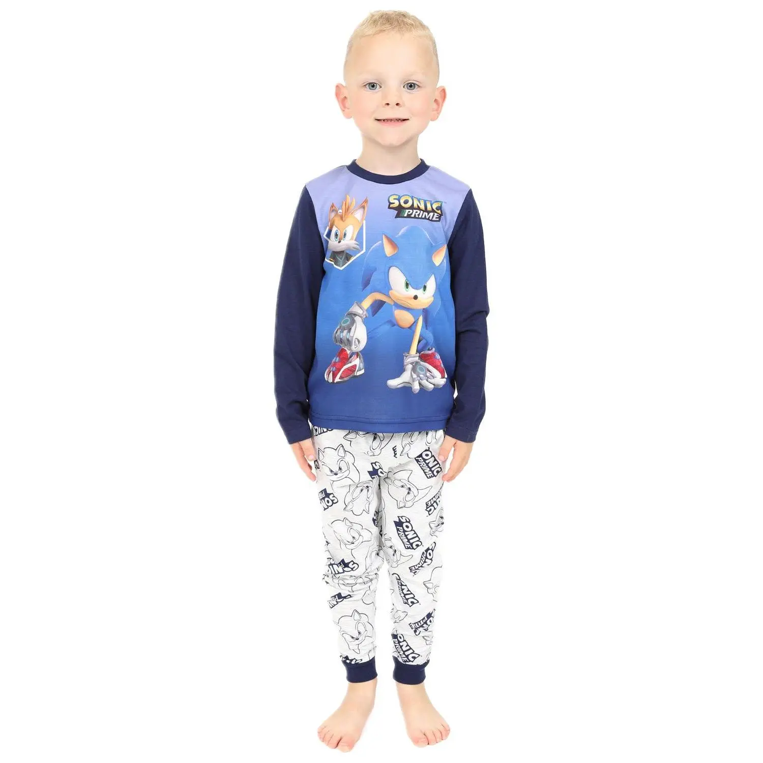 Sonic The Hedgehog Prime Boys Long Pyjama Set W23