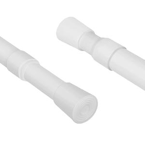 Tension Rod For Curtains No Drill Spring Net Curtain Rods Extendable Door Curtain Pole Adjustable Telescopic Voile Tension Pole for Kitchen Cupboard Bathroom Window