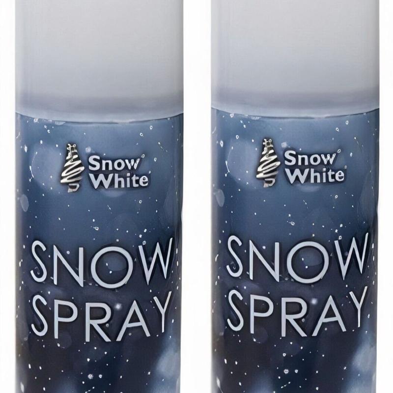 2 Two X CHRISTMAS SNOW SPRAY can Decoration Artificial Fake Xmas Spray On Snow Gifts 2