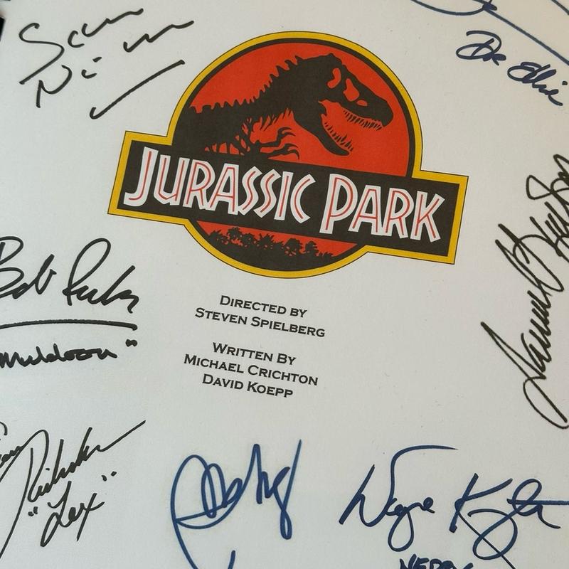 JURASSIC PARK Movie Scrips with Printed Cast Signatures 2