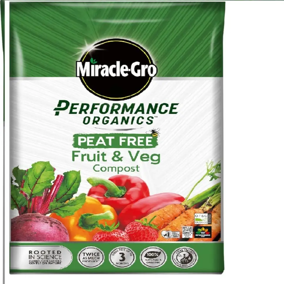 Miracle-Gro  Performance Organics Fruit and Veg PEAT FREE Compost, 40L