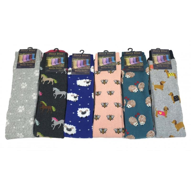 Hazy Blue Welly Socks (Sizes 3-8) 1