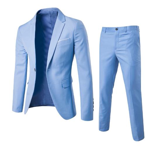 Product Introduction of Men's 2-piece suit slim fit business suit jacket casual jacket long pants 5