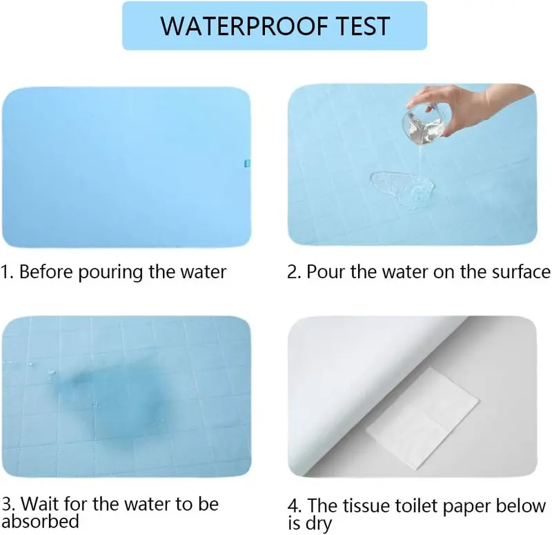 Washable Premium Incontinence Bed Pad for Adults or Children with Bed wetting Super Absorbent Bed 5