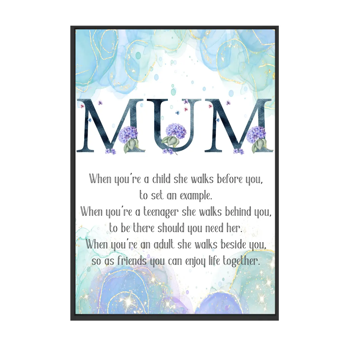 Inspirational Mum Poem Sentimental Mothers Love Unframed A4 Print Poster Home Décor Beautiful gift