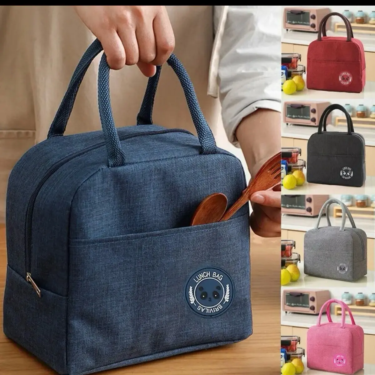 Thermal Insulated Lunch Bag Cool Bag Picnic Adult Kids Food Storage Lunch Box UK