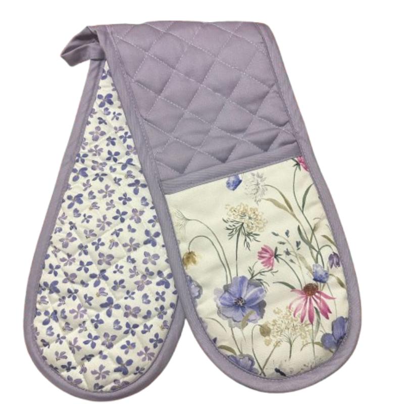 Stylish Double Oven Gloves with Insulated Cotton Mitts & Pot Holder - Various Designs - Classic, Bakeware 8
