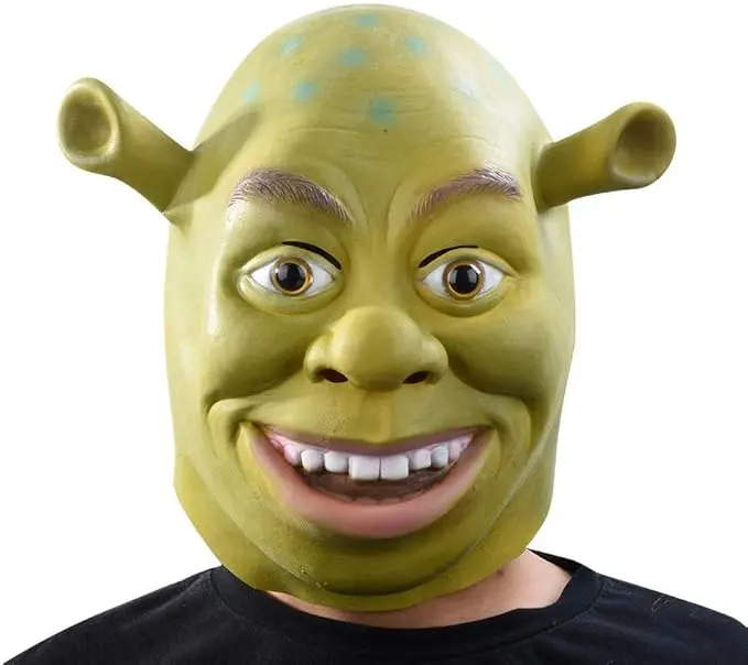 Shrek Halloween Mask Green Masks Movie Costume Cosplay - Fancy Dress Accessories - Costume Party - Halloween Accessories - Costume Outfits - Halloween Outfits - Funny Costume - Funny Mask - Halloween Scary - Shrek Mask - Shrek Costume