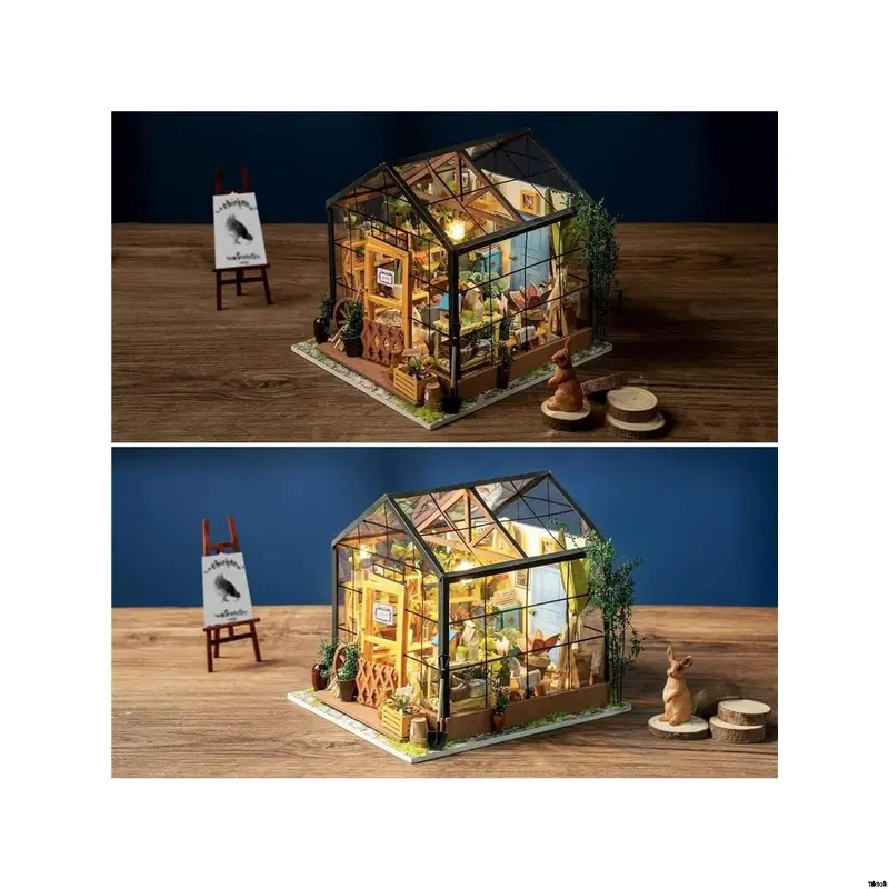 Best Birthday Gifts for Teens Accessories and Furniture With Flower House Cathys Kit House Library DIY Miniature Kit House Doll Rolife 4